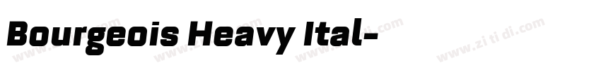 Bourgeois Heavy Ital字体转换